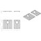 Hardware Resources Stainless Steel Bottom Grids for Handmade 60/40 Double Bowl Sink (HMS260) HMS260-GRID - alternate 2